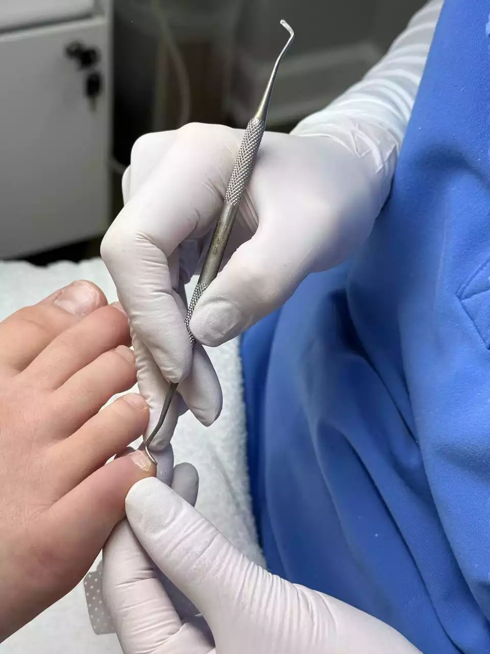 Podology specialist performing an advanced foot care assessment in Rockville MD